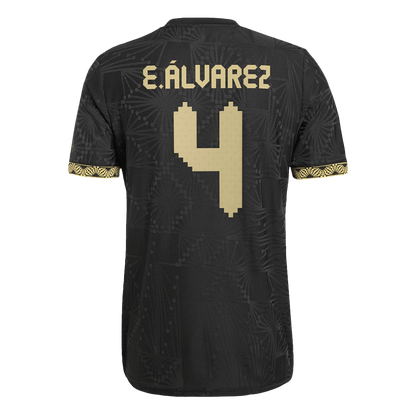 Authentic E.ÁLVAREZ #4 Mexico Third Away Soccer Jersey 2025 - Gold Cup