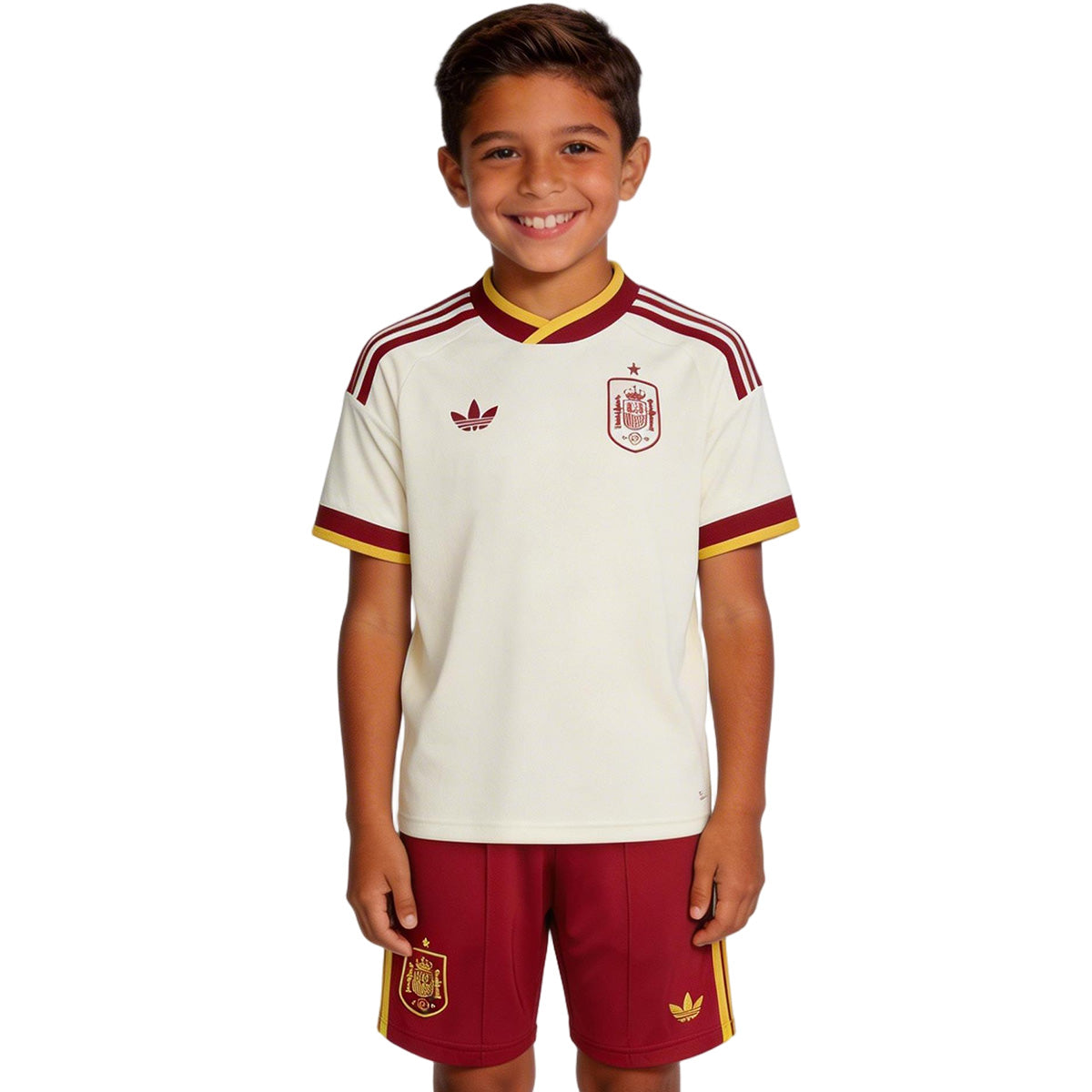 Kids Spain Away Soccer Kit 2026 World Cup Jersey