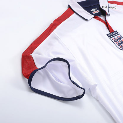 Beckham #7 Retro England Home Jersey 2004 Euro Cup Jersey