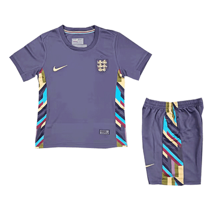 Kids England Away Soccer Kit 2024 Euro Cup Jersey