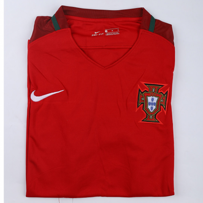 Ronaldo #7 Retro Portugal Home 2016 Euro Cup Jersey