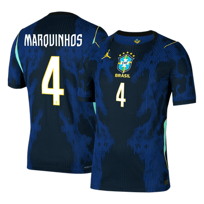 MARQUINHOS #4 Brazil Away Soccer Jersey 2026 Player Version