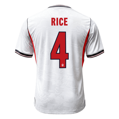 RICE #4 England Home Soccer Jersey 2026 Player Version