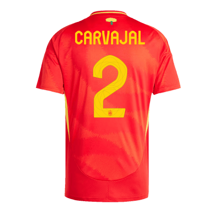 CARVAJAL #2 Spain Home Soccer Jersey Euro