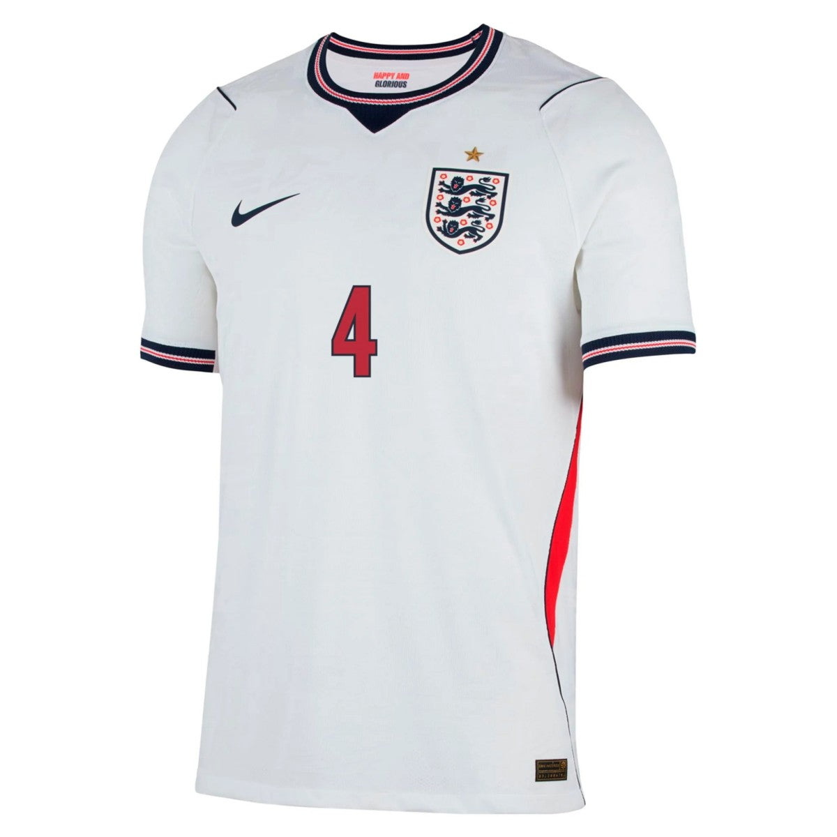 [Authentic] Rice #4 England Home 2026 World Cup Jersey