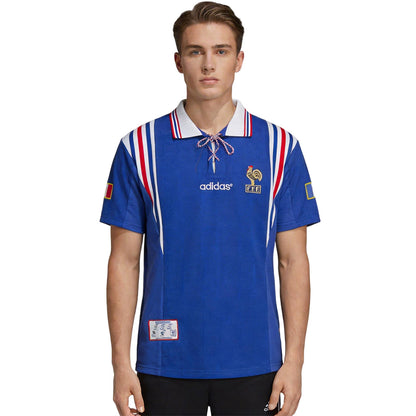 Retro France Home 1996 Euro Cup Jersey
