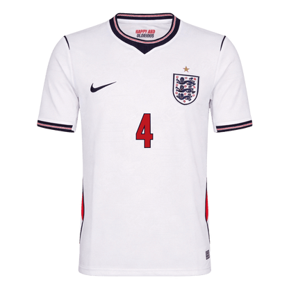 RICE #4 England Home Soccer Jersey 2026