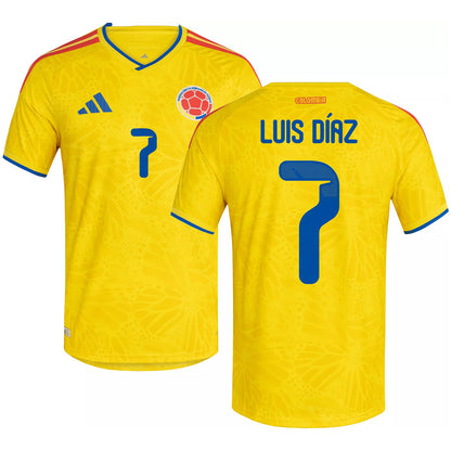 [Authentic] Luis Diaz #7 Colombia Home 2026 World Cup Jersey