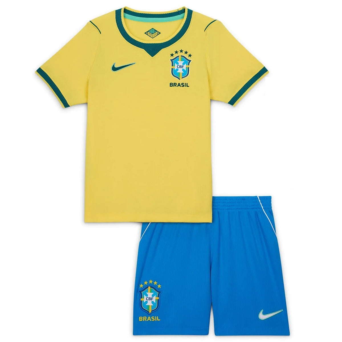 Kids Brazil Home Soccer Kit 2026 World Cup Jersey