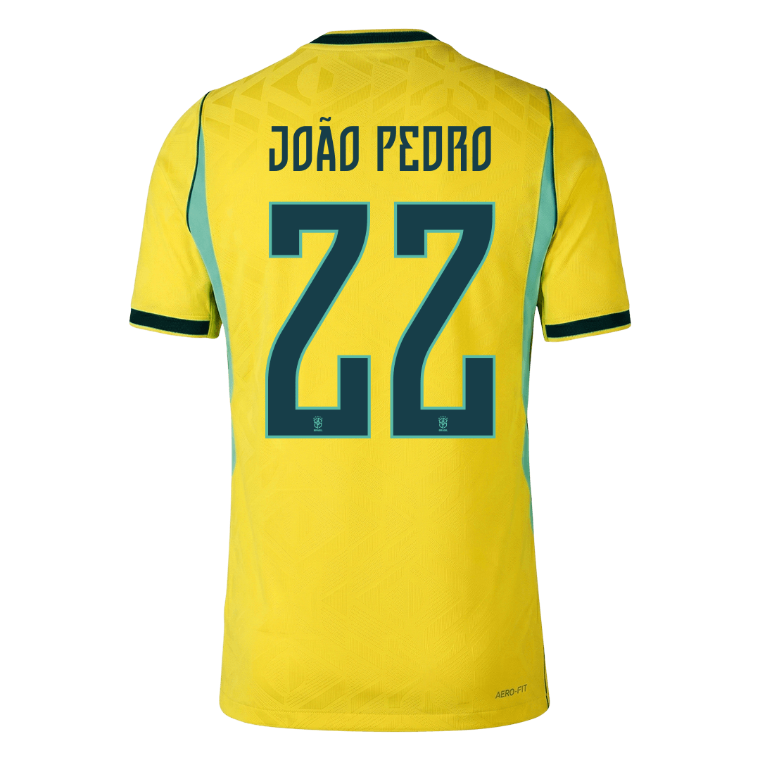 JOÃO PEDRO #22 Brazil Home Soccer Jersey 2026 Player Version