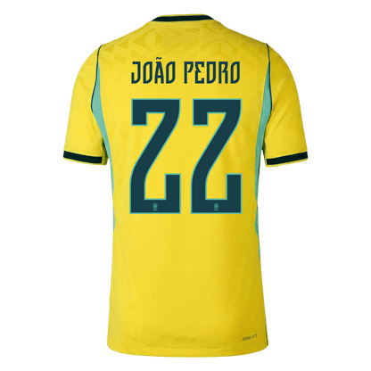 JOÃO PEDRO #22 Brazil Home Soccer Jersey 2026 Player Version