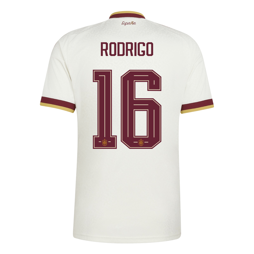 RODRIGO #16 Spain Away Soccer Jersey 2026
