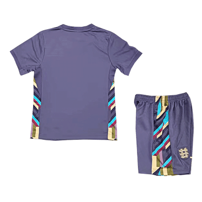 Kids England Away Soccer Kit 2024 Euro Cup Jersey