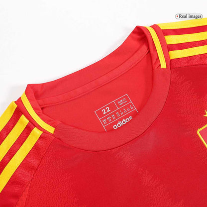Kids Spain Home Soccer Kit 2024 Euro Cup Jersey
