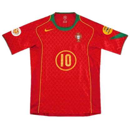 Rui Costa #10 Retro Portugal Home 2004 Euro Cup Jersey
