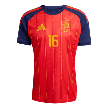 RODRIGO #16 Spain Home Soccer Jersey 2026