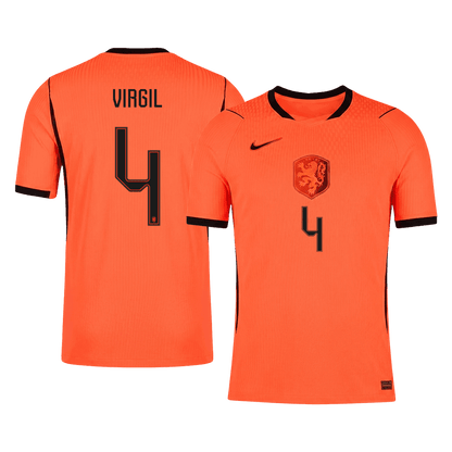 VIRGIL #4 Netherlands Home Soccer Jersey 2026 Player Version