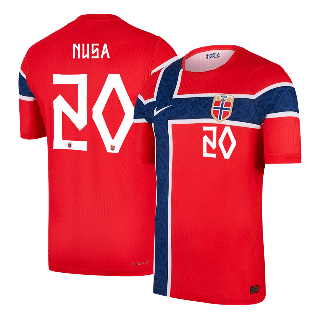 NUSA #20 Norway Home Soccer Jersey 2026 Player Version