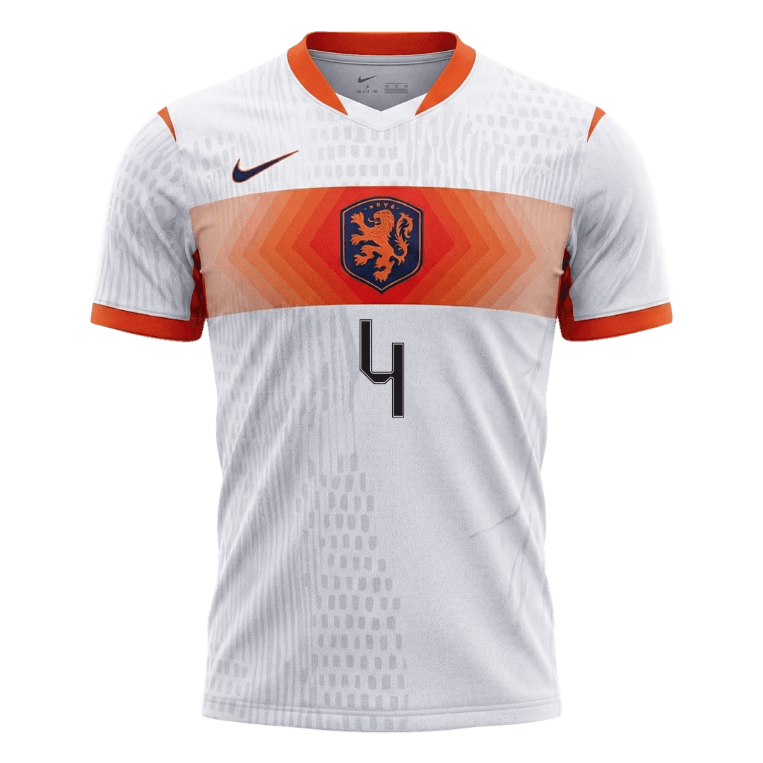 VIRGIL #4 Netherlands Away Soccer Jersey 2026 Player Version