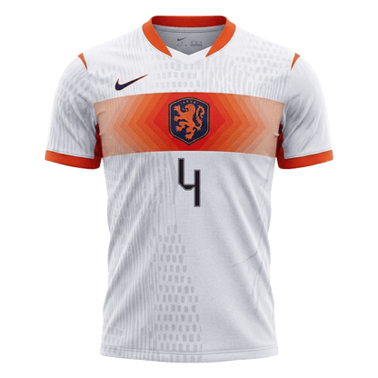 VIRGIL #4 Netherlands Away Soccer Jersey 2026 Player Version