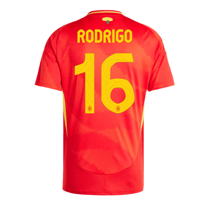 RODRIGO #16 Spain Home Soccer Jersey Euro