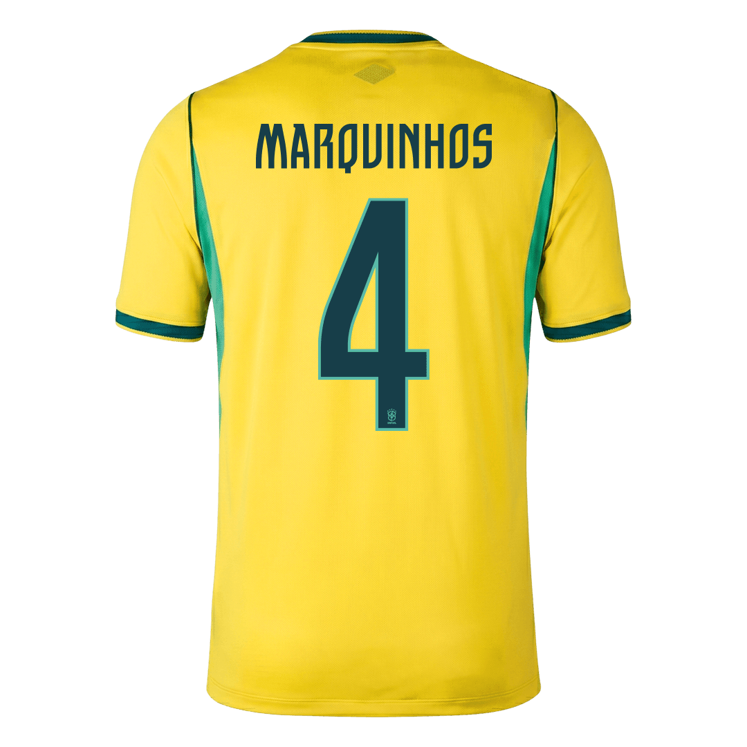 MARQUINHOS #4 Brazil Home Soccer Jersey 2026