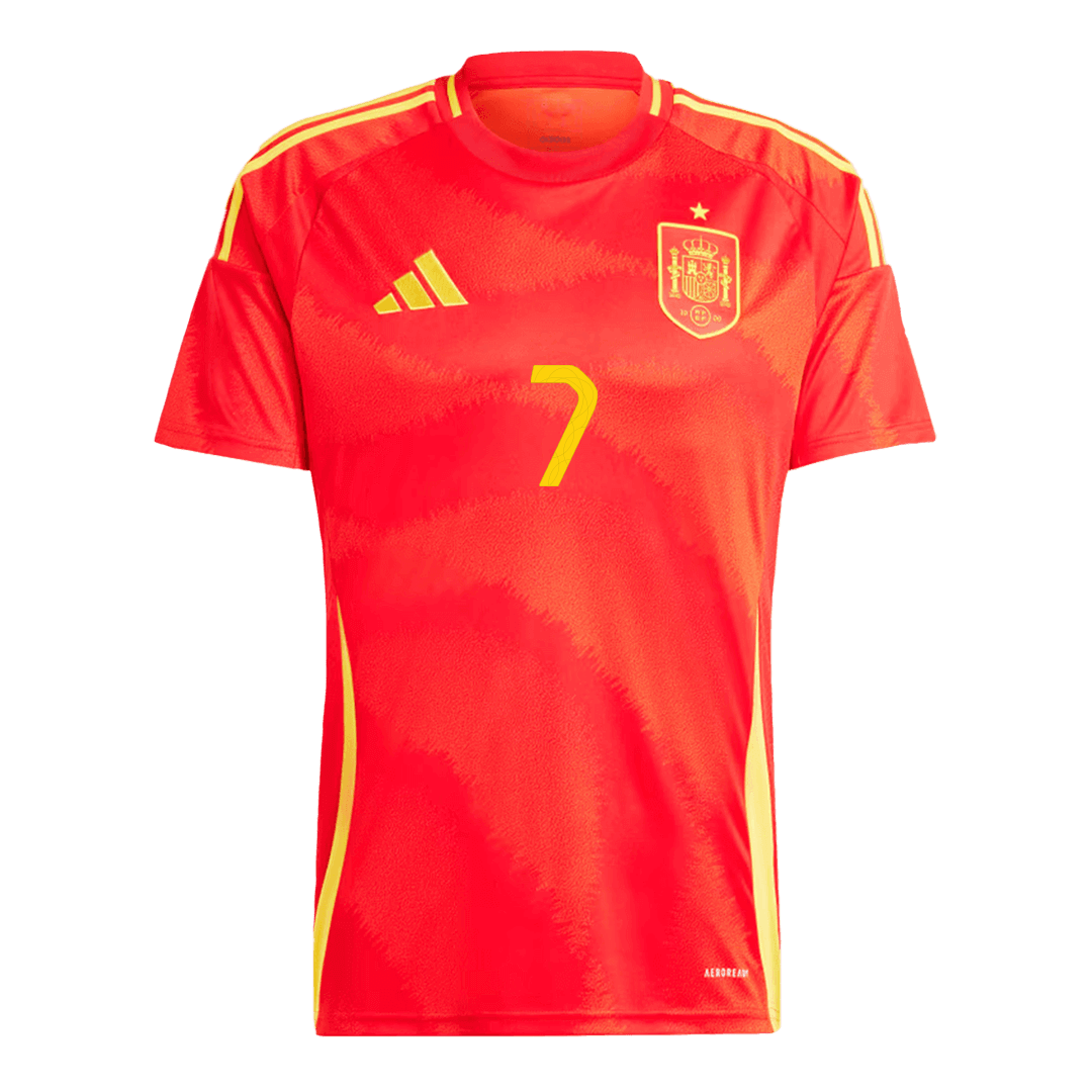 MORATA #7 Spain Home Soccer Jersey Euro