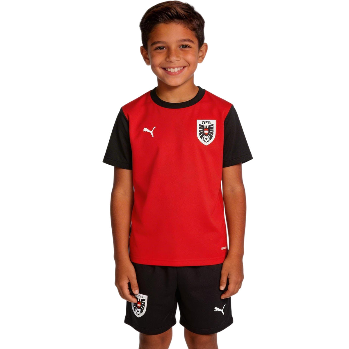 Kids Austria Home Soccer Kit 2026 World Cup Jersey