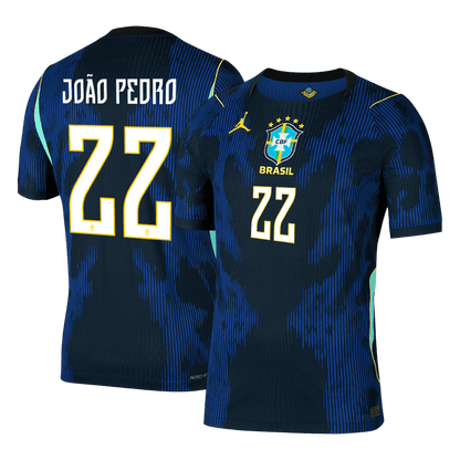 JOÃO PEDRO #22 Brazil Away Soccer Jersey 2026 Player Version