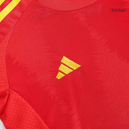Kids Spain Home Soccer Kit 2024 Euro Cup Jersey