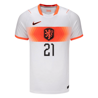 F.DE JONG #21 Netherlands Away Soccer Jersey 2026