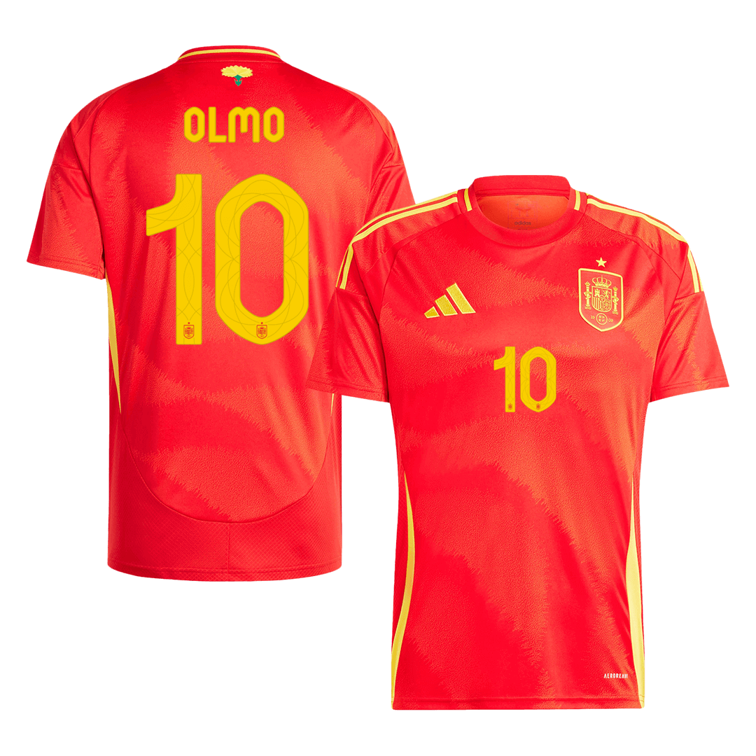 OLMO #10 Spain Home Soccer Jersey Euro