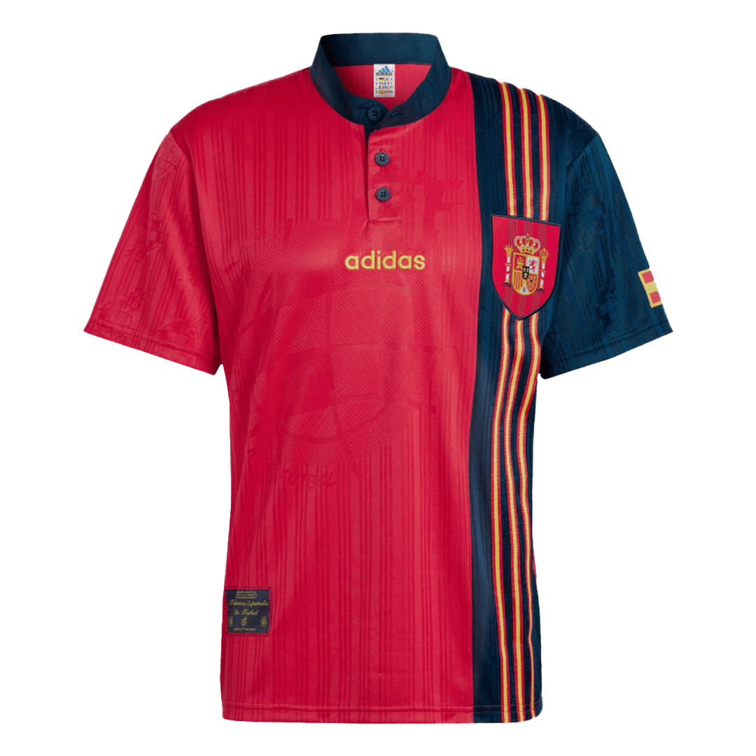 Retro 1996 Spain Home Soccer Jersey
