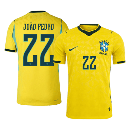 JOÃO PEDRO #22 Brazil Home Soccer Jersey 2026 Player Version