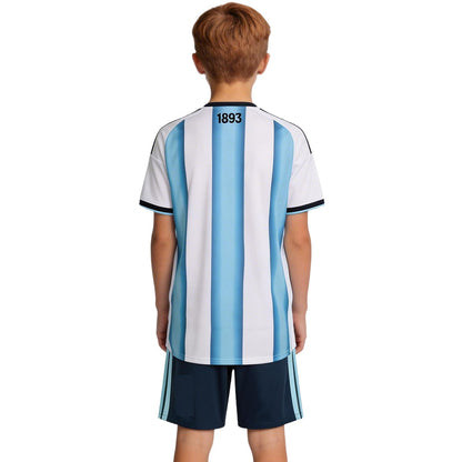 Kids Argentina Home 2026 World Cup Soccer Kit