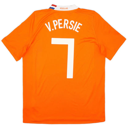 V.PERSIE #7 Retro Netherlands Home Jersey 2008 Euro Cup Jersey