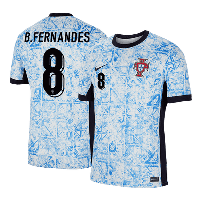 B.FERNANDES #8 Portugal Away Soccer Jersey Euro