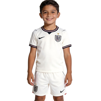 Kids England Home Soccer Kit 2026 World Cup Jersey