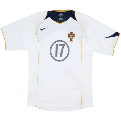 C.RONALDO #17 Retro Portugal Away Jersey 2004 Euro Cup Jersey