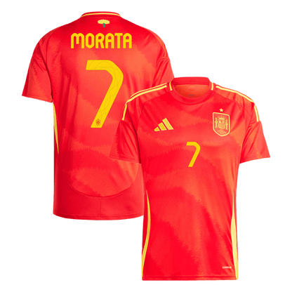 MORATA #7 Spain Home 2024 Euro Cup Jersey