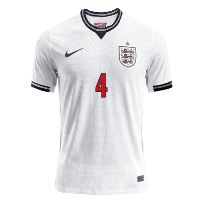 RICE #4 England Home Soccer Jersey 2026 Player Version