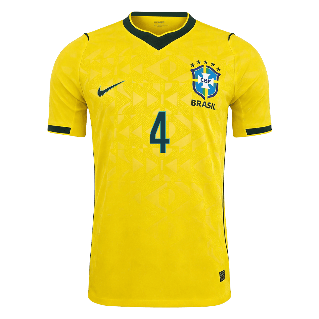 MARQUINHOS #4 Brazil Home Soccer Jersey 2026 Player Version