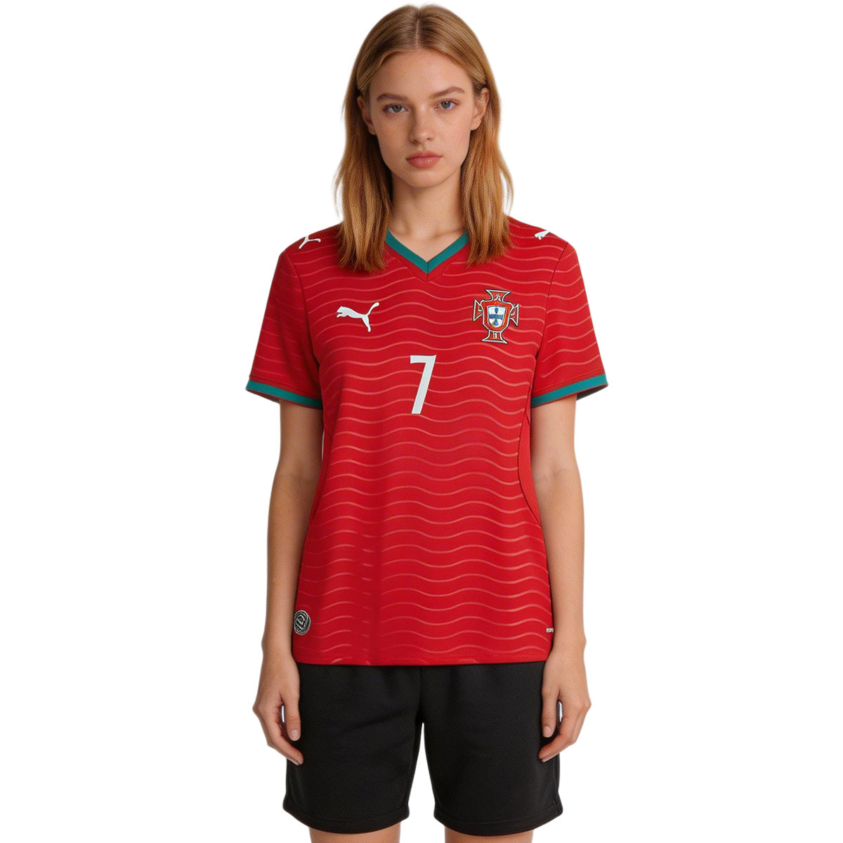 Ronaldo #7 Women's Portugal Home 2026 World Cup Jersey