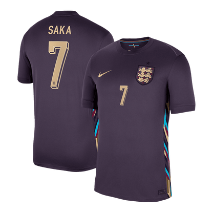 SAKA #7 England Away Soccer Jersey Euro