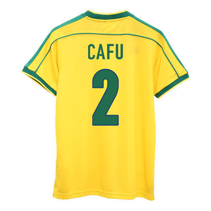 Retro CAFU #2 1998 Brazil Home Soccer Jersey