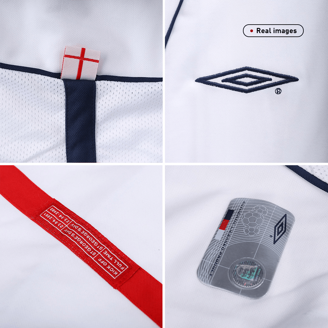 Retro SCHOLES #8 2002 England Home Soccer Jersey
