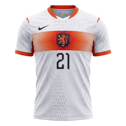 F.DE JONG #21 Netherlands Away Soccer Jersey 2026 Player Version