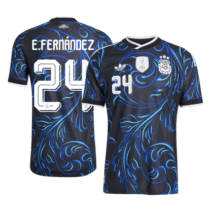E. FERNÁNDEZ #24 Argentina Away Soccer Jersey 2026 Player Version