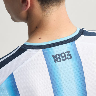 Argentina 26 Home Authentic Long Sleeve Jersey