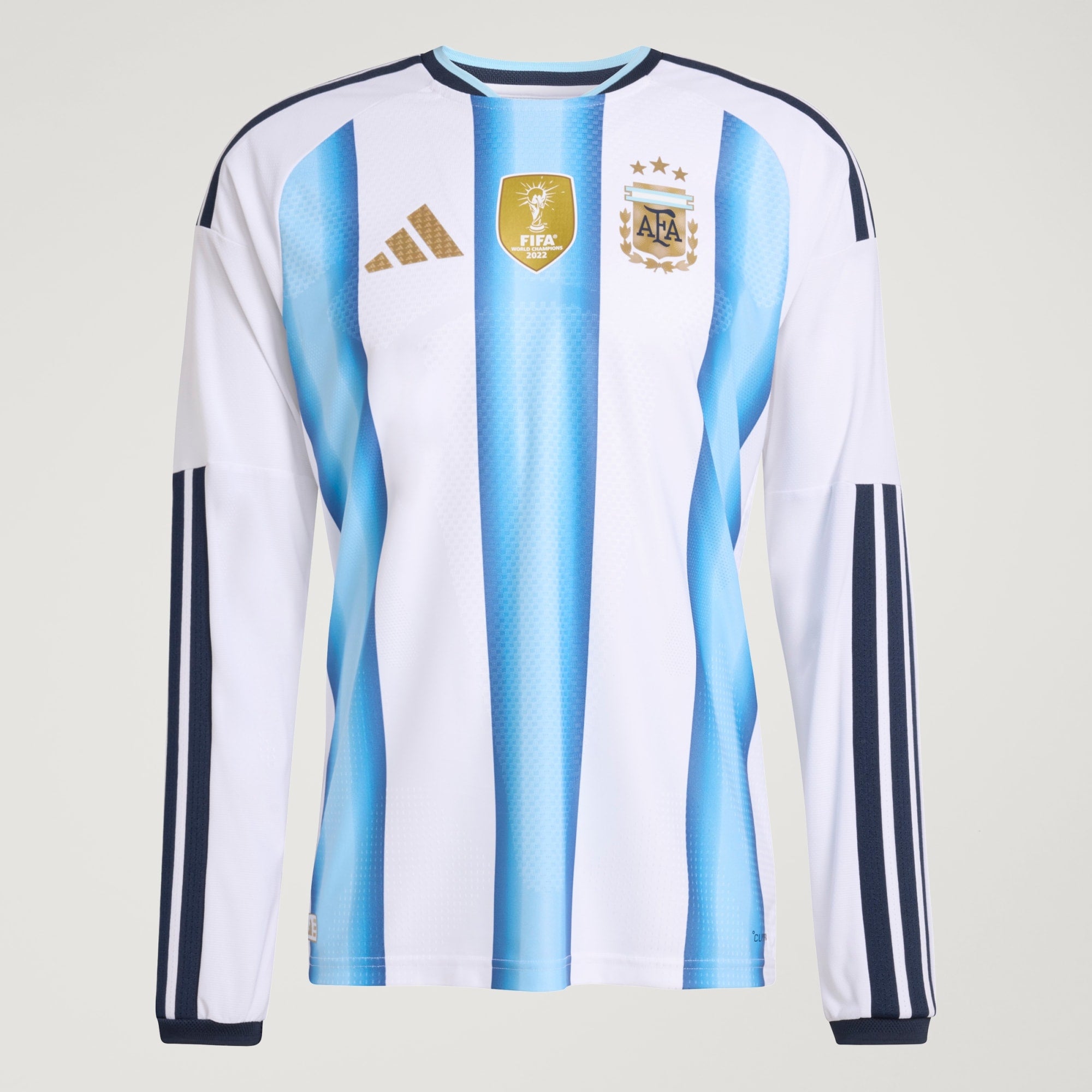 Argentina 26 Home Authentic Long Sleeve Jersey